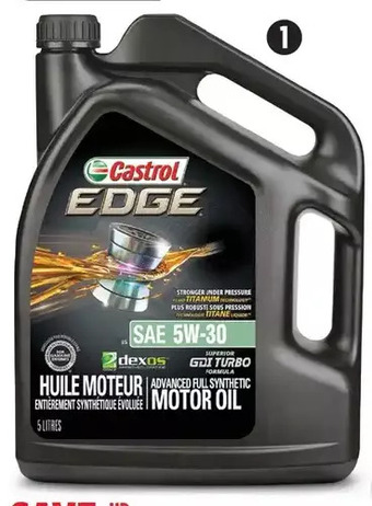 Canadian Tire Castrol edge titanium synthetic motor oil offer