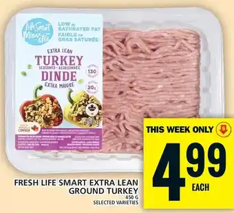 Food Basics Fresh life smart extra lean ground turkey offer