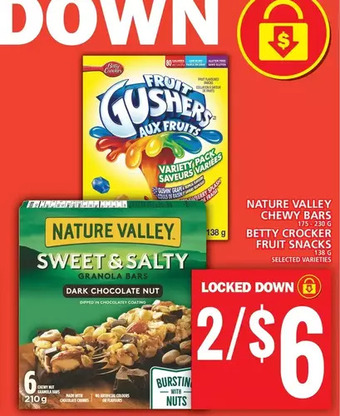 Food Basics Nature valley chewy bars | betty crocker fruit snacks offer