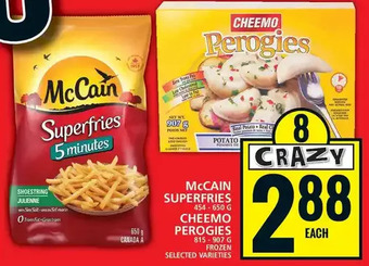 Food Basics Mccain superfries | cheemo perogies offer