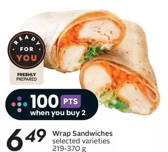 Sobeys Wrap sandwiches offer
