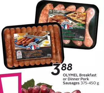 Sobeys Olymel breakfast or dinner pork sausages offer