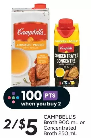 Sobeys Campbell's broth or concentrated broth offer