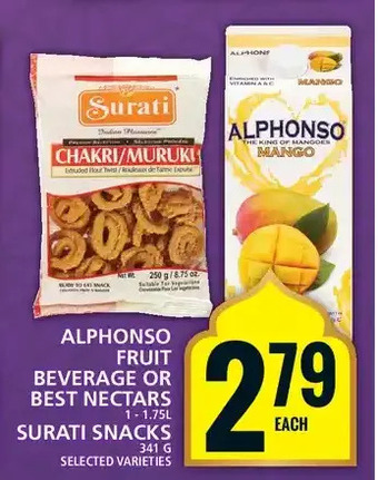 Food Basics Alphonso fruit beverage or best nectars | surati snacks offer