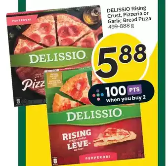 Sobeys Delissio rising crust, pizzeria or garlic bread pizza offer