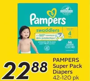 Sobeys Pampers super pack diapers offer