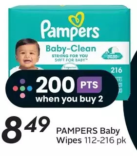 Sobeys Pampers baby wipes offer