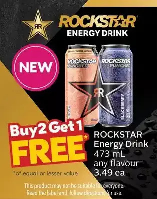 Sobeys Rockstar energy drink offer