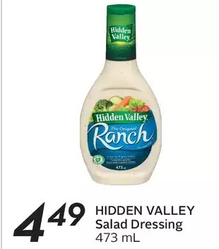 Sobeys Hidden valley salad dressing offer
