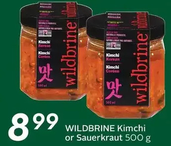 Sobeys Wildbrine kimchi or sauerkraut offer