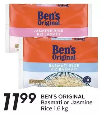 Sobeys Ben's original basmati or jasmine rice offer