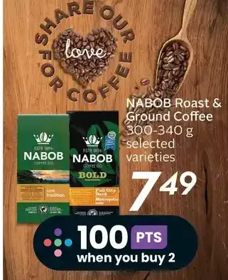 Sobeys Nabob roast & ground coffee offer