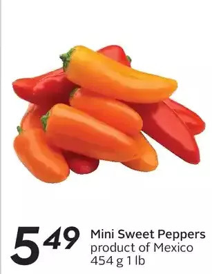 Sobeys Mini sweet peppers offer