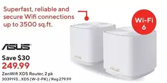 Staples Asus zenwifi xd5 router offer