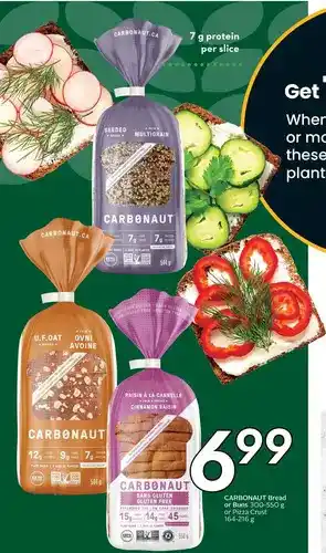 Sobeys Carbonaut bread or buns or pizza crust offer