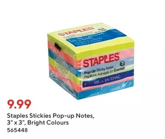 Staples Staples stickies pop-up notes, offer