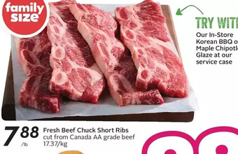 Sobeys Fresh beef chuck short ribs offer