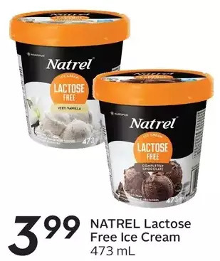 Sobeys Natrel lactose free ice cream offer