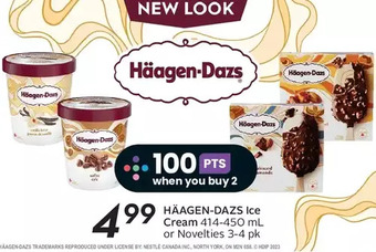 Sobeys Häagen-dazs ice cream or novelties offer