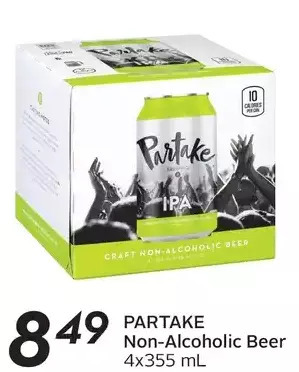 Sobeys Partake non-alcoholic beer offer