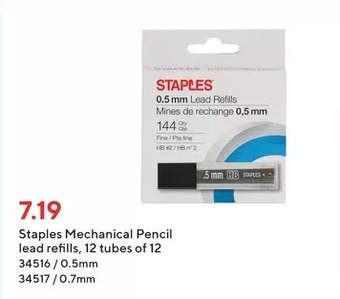 Staples Staples mechanical pencil lead refills offer