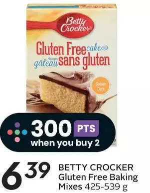 Sobeys Betty crocker gluten free baking mixes offer
