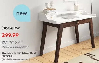 Staples Thomasville 48" oliver desk offer