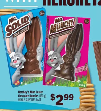 FreshCo Hershey's allan easter chocolate bunnies offer