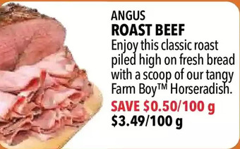 Farm Boy Angus roast beef offer