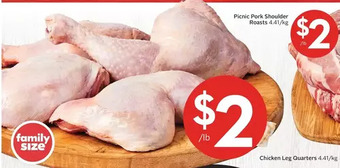 Foodland Chicken leg quarters offer