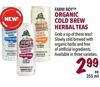 Farm Boy Farm boy organic cold brew herbal teas offer