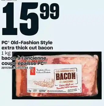 Independent Grocer Pc old-fashion style extra thick cut bacon offer