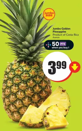 FreshCo Jumbo golden pineapples offer