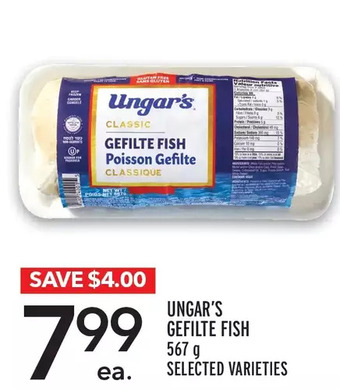 Metro Ungar's gefilte fish offer
