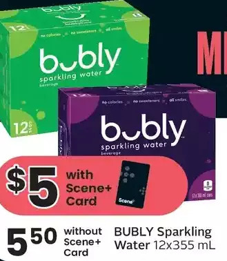 Foodland Bubly sparkling water offer