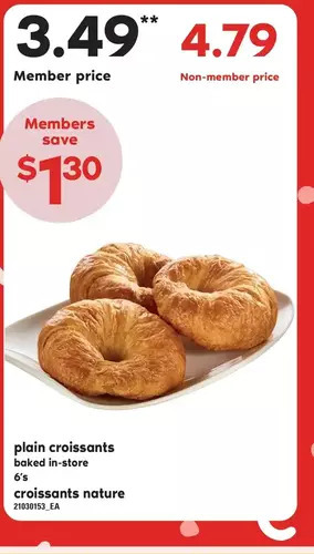 Independent Grocer Plain croissants offer