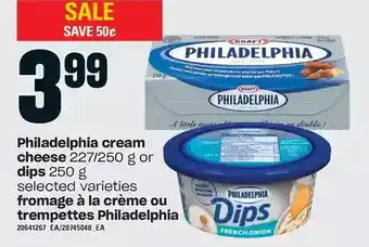 Independent Grocer Kraft philadelphia cream cheese or dips offer