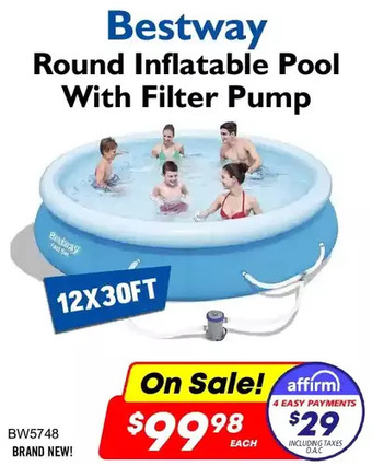 Factory Direct Bestway round inflatable pool with filter pump offer