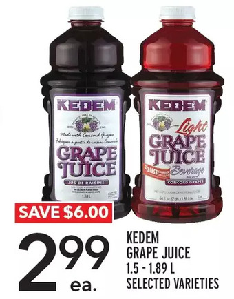 Metro Kedem grape juice offer