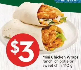 Foodland Mini chicken wraps offer