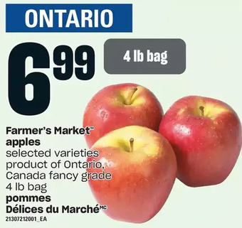 Independent Grocer Farmer's market apples offer