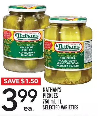 Metro Nathan's pickles offer