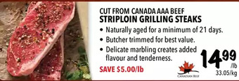 Farm Boy Striploin grilling steaks offer
