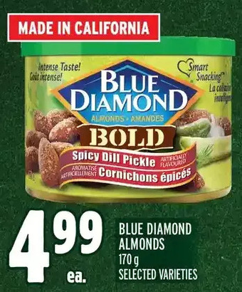 Metro Blue diamond almonds offer
