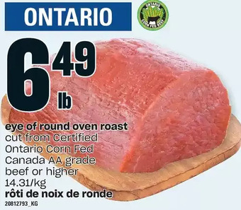 Independent Grocer Eye of round oven roast offer