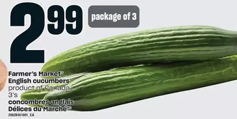 Independent Grocer Farmer's market english cucumbers offer