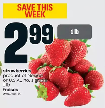 Independent Grocer Strawberries offer