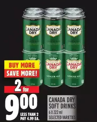 Metro Canada dry soft drinks offer