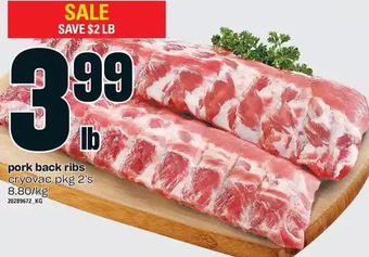 Loblaws Pork back ribs offer
