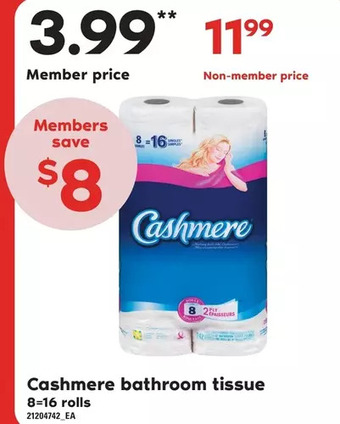 Loblaws Cashmere bathroom tissue offer